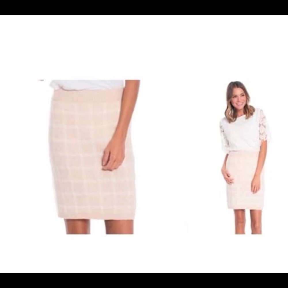 NWOT English Factory Pink and white skirt - Picture 5 of 11